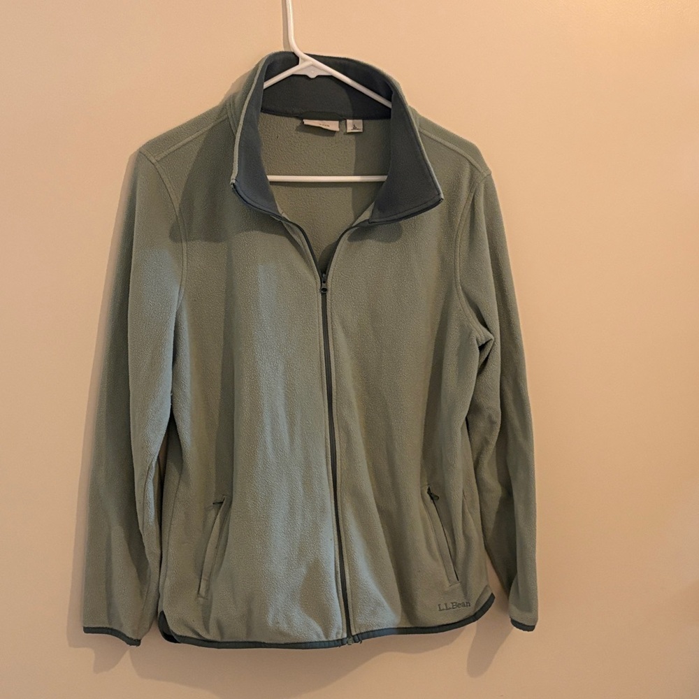 L.L. Bean Sage Green Fleece Jacket